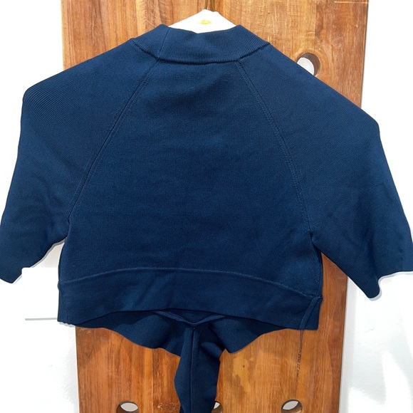 Alexander Wang Criss Cross Crop Top in Navy - Picture 9 of 11